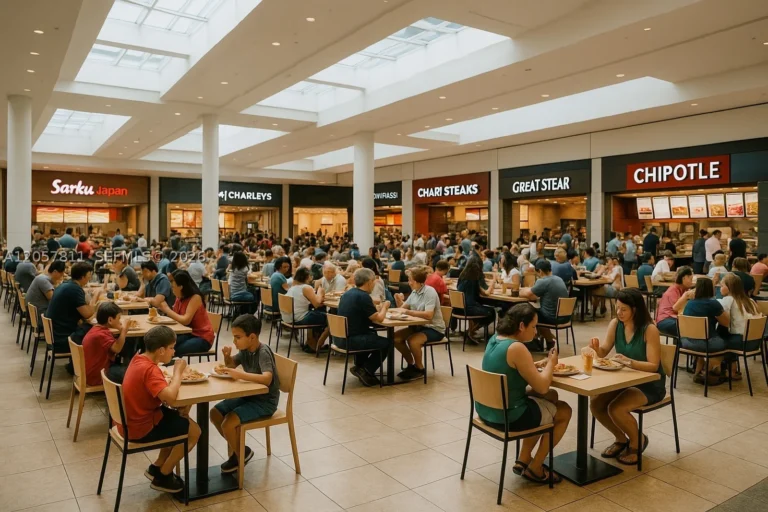 Food court del Coral Springs Mall, dove si trova il ristorante in vendita
